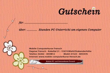 Lachsfarben/2 Blumen